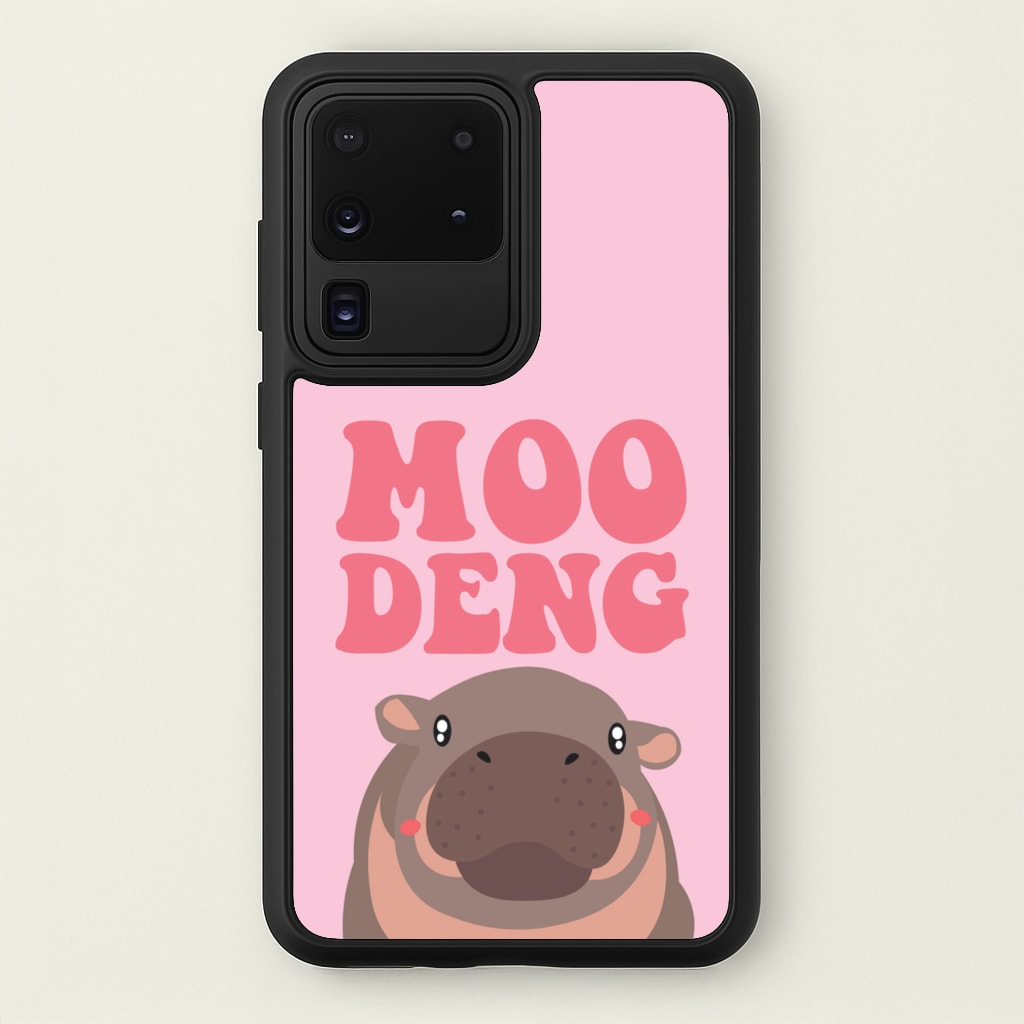 Moo Pink  - Moo Deng Phone Case for Galaxy S20 Ultra