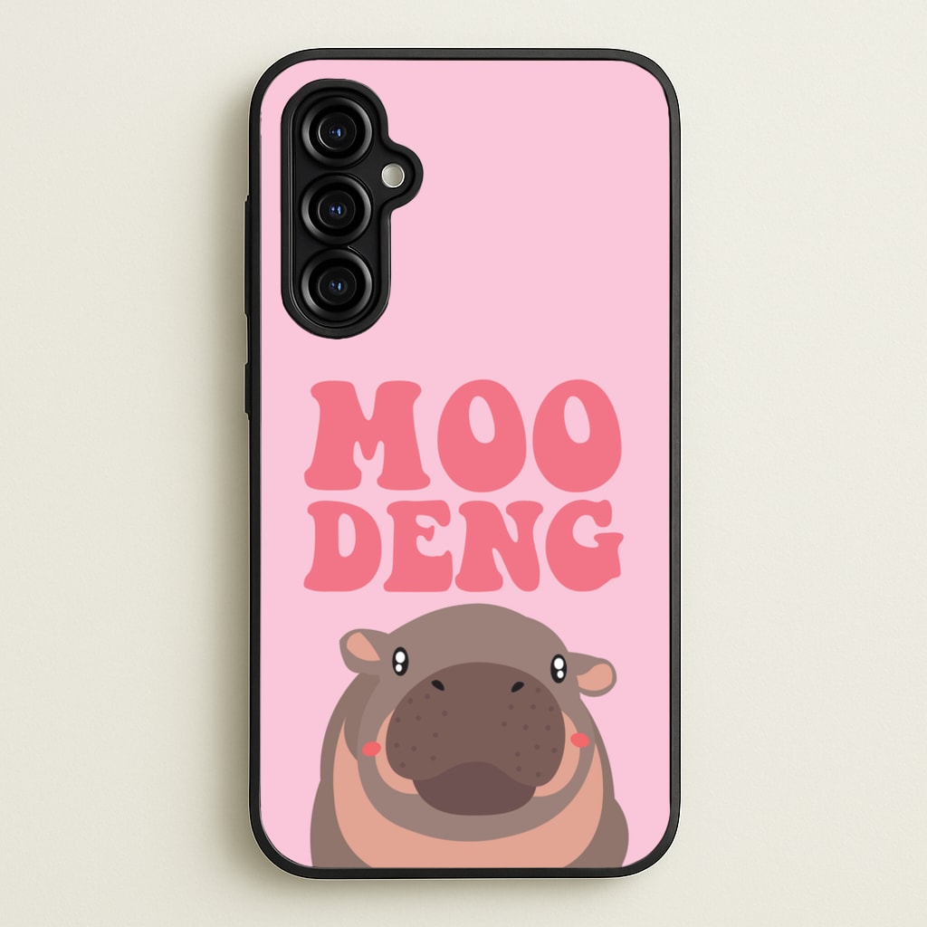 Moo Pink  - Moo Deng Phone Case for Galaxy A54
