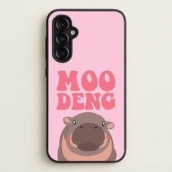 Moo Pink  - Moo Deng Phone Case for Galaxy A54