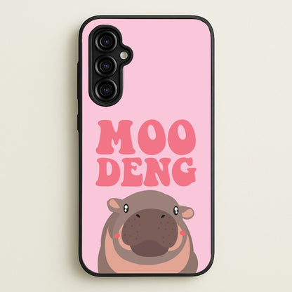Moo Pink  - Moo Deng Phone Case for Galaxy A54