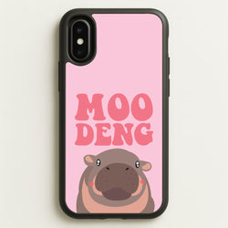 Moo Pink  - Moo Deng Phone Case for iPhone X / XS