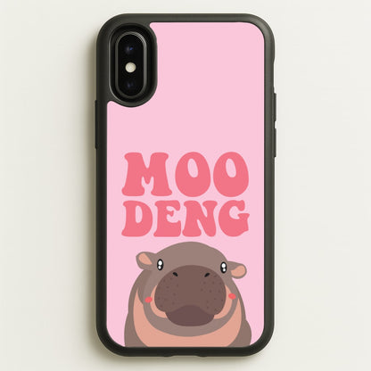 Moo Pink  - Moo Deng Phone Case for iPhone X / XS