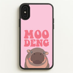 Moo Pink  - Moo Deng Phone Case for iPhone XS Max