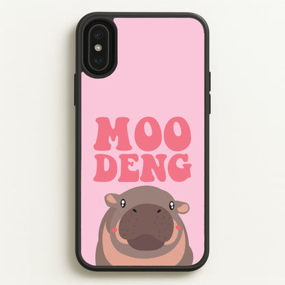 Moo Pink  - Moo Deng Phone Case for iPhone XS Max