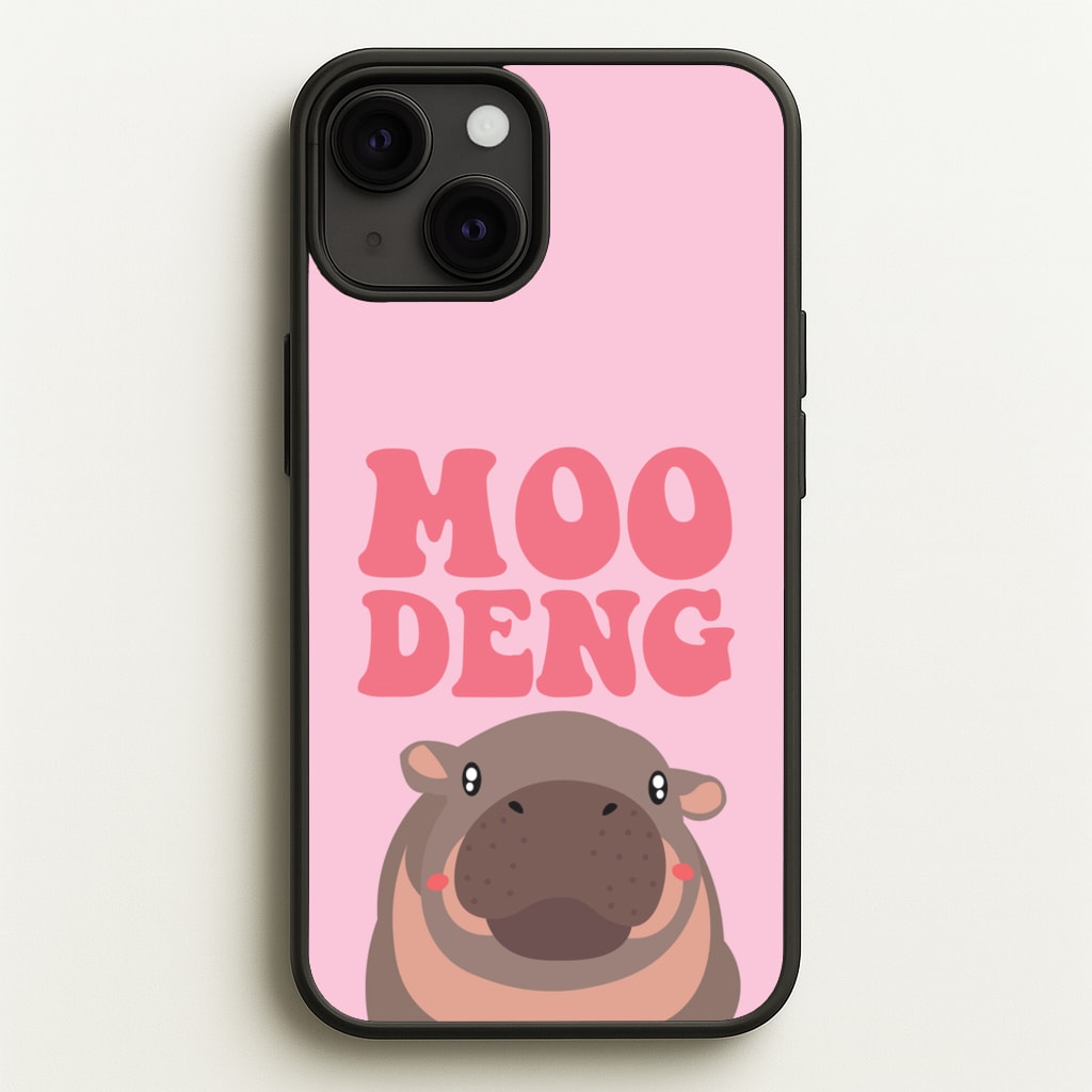 Moo Pink  - Moo Deng Phone Case for iPhone 13 Mini