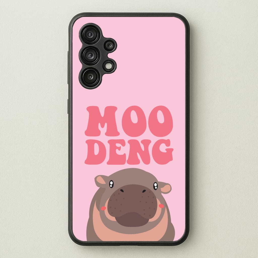 Moo Pink  - Moo Deng Phone Case for Galaxy A13