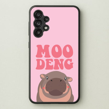 Moo Pink  - Moo Deng Phone Case for Galaxy A13