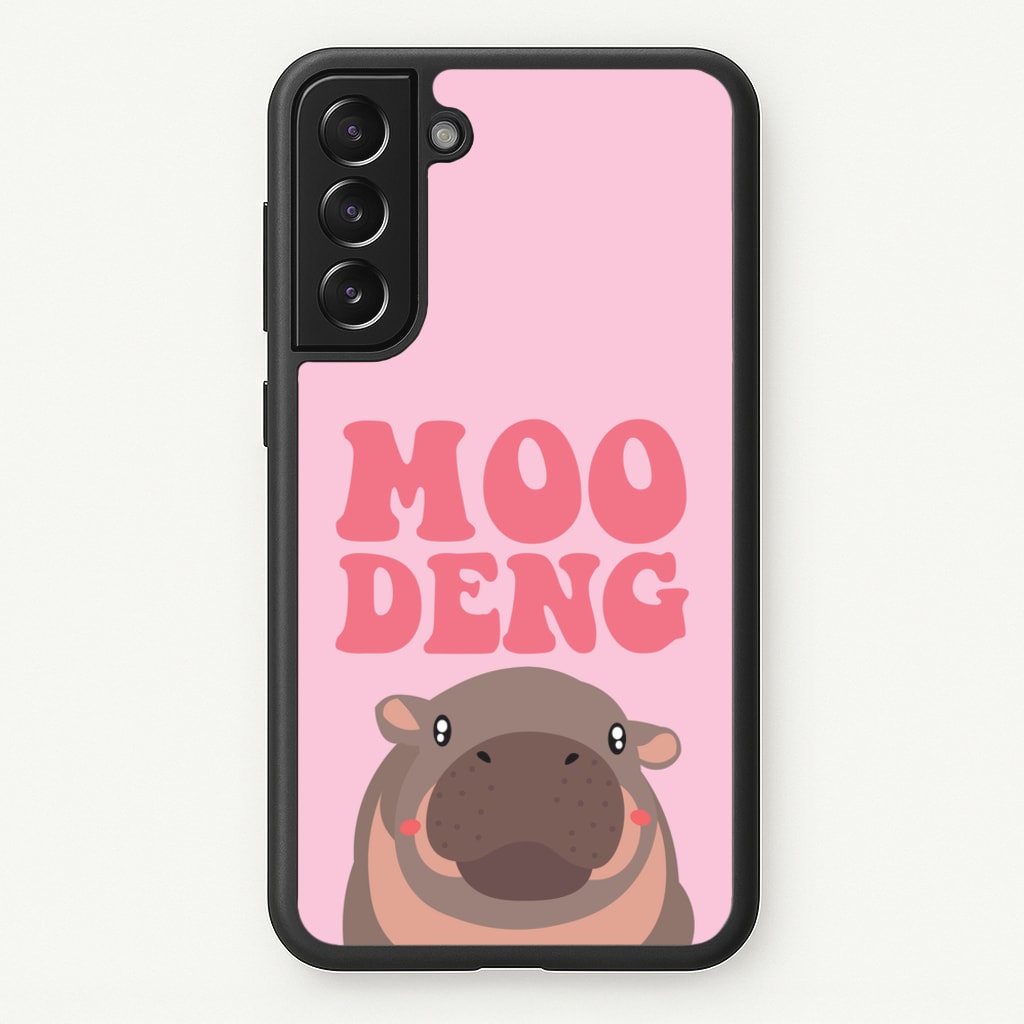 Moo Pink  - Moo Deng Phone Case for Galaxy S21FE