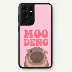 Moo Pink  - Moo Deng Phone Case for Galaxy S21 Ultra