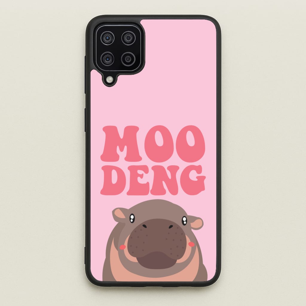 Moo Pink  - Moo Deng Phone Case for Galaxy A12
