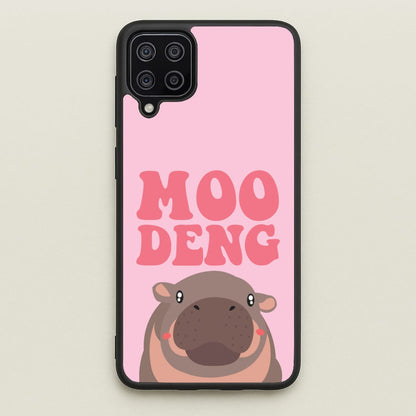 Moo Pink  - Moo Deng Phone Case for Galaxy A12