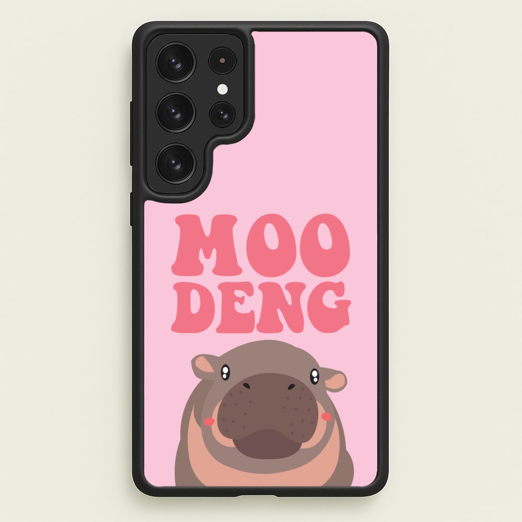 Moo Pink  - Moo Deng Phone Case for Galaxy S22 Ultra