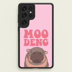 Moo Pink  - Moo Deng Phone Case for Galaxy S22 Ultra