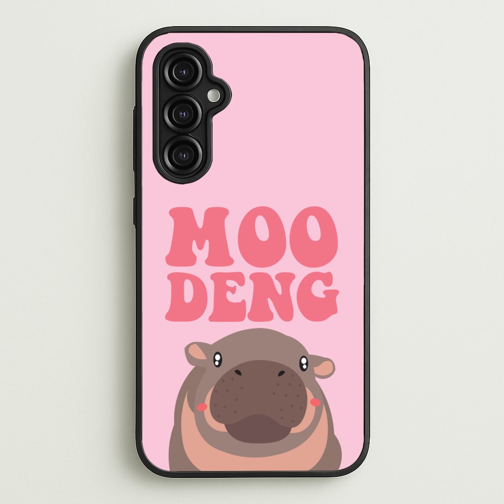 Moo Pink  - Moo Deng Phone Case for Galaxy A14