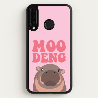 Moo Pink  - Moo Deng Phone Case for Huawei P30 Lite