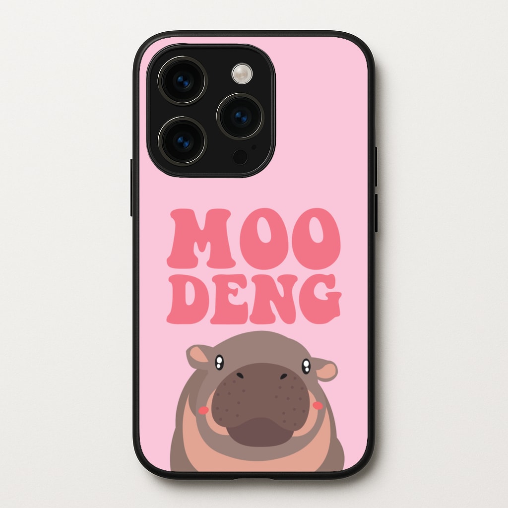 Moo Pink  - Moo Deng Phone Case for iPhone 15 Pro
