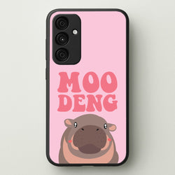 Moo Pink  - Moo Deng Phone Case for Galaxy A55