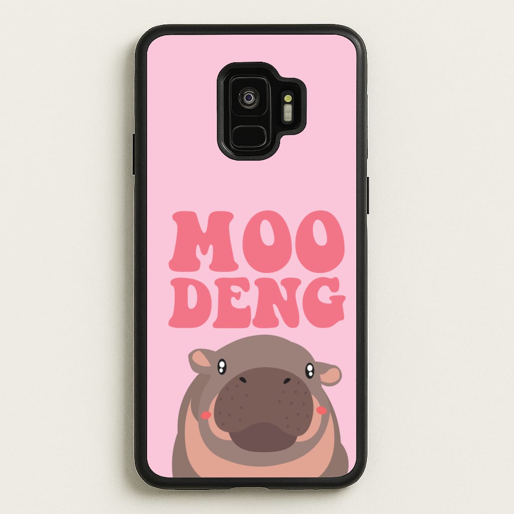 Moo Pink  - Moo Deng Phone Case for Galaxy S9