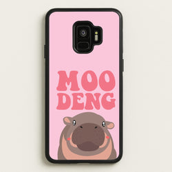 Moo Pink  - Moo Deng Phone Case for Galaxy S9