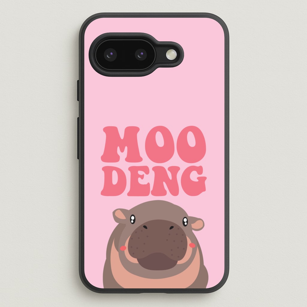Moo Pink  - Moo Deng Phone Case for Google Pixel 9a