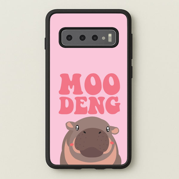 Moo Pink  - Moo Deng Phone Case for Galaxy S10
