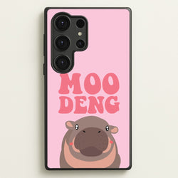 Moo Pink  - Moo Deng Phone Case for Galaxy S25 Ultra