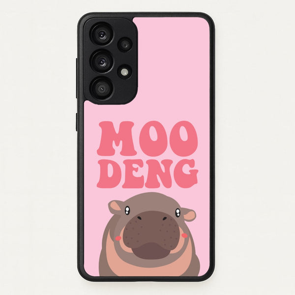 Moo Pink  - Moo Deng Phone Case for Galaxy A33