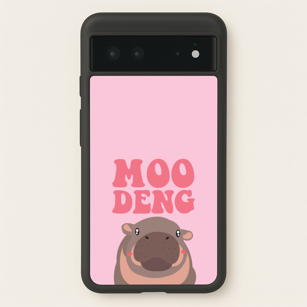 Moo Pink  - Moo Deng Phone Case for Google Pixel 6