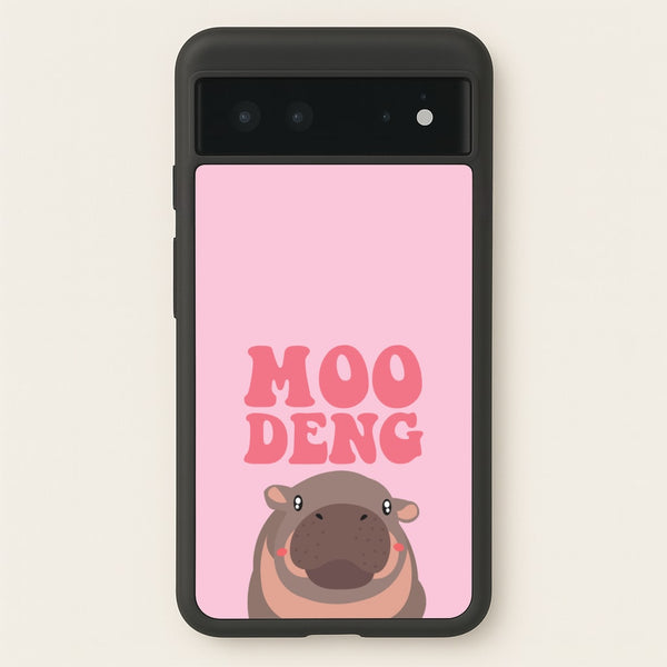 Moo Pink  - Moo Deng Phone Case for Google Pixel 6