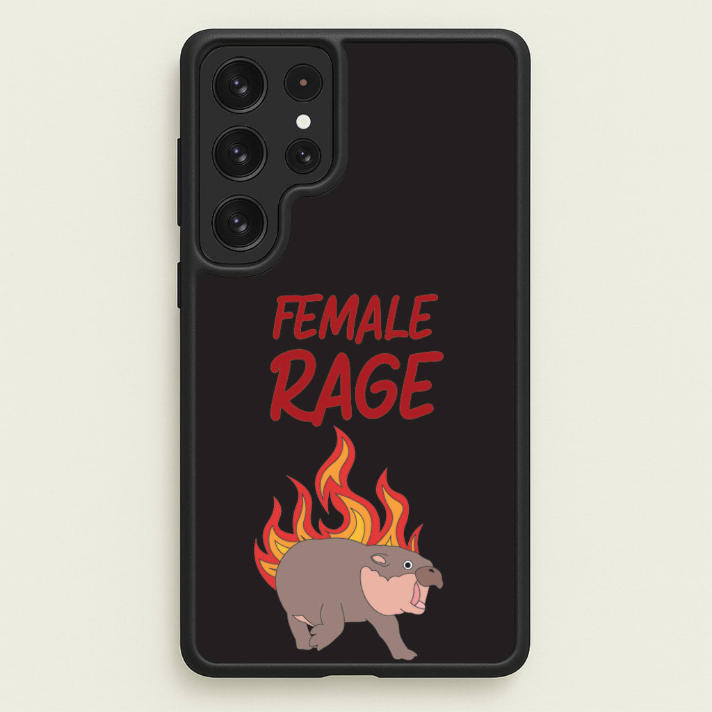 Female Rage  - Moo Deng Phone Case for Galaxy S22 Ultra