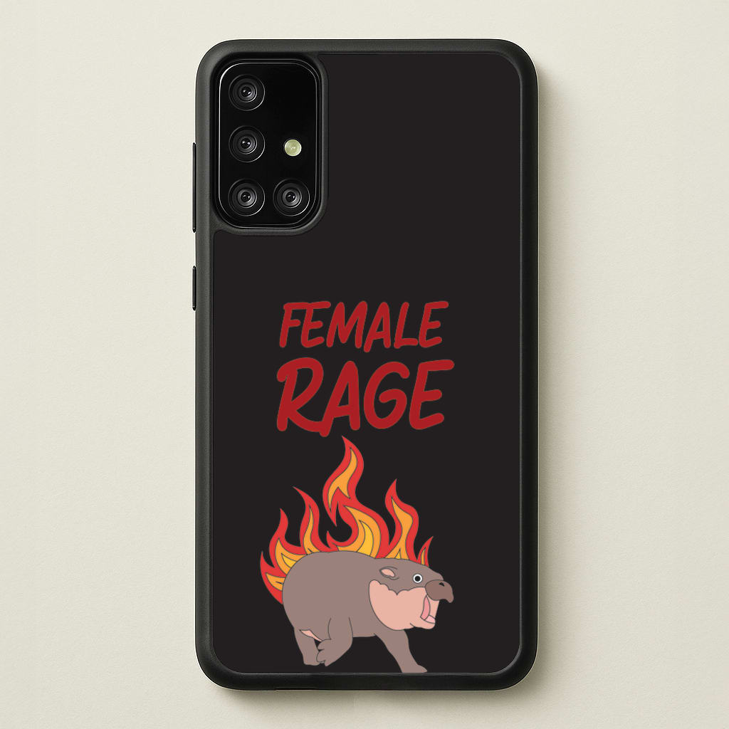 Female Rage  - Moo Deng Phone Case for Galaxy A71