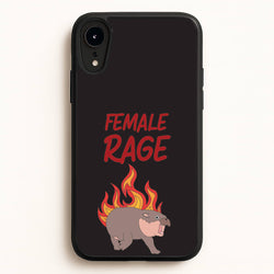 Female Rage  - Moo Deng Phone Case for iPhone XR