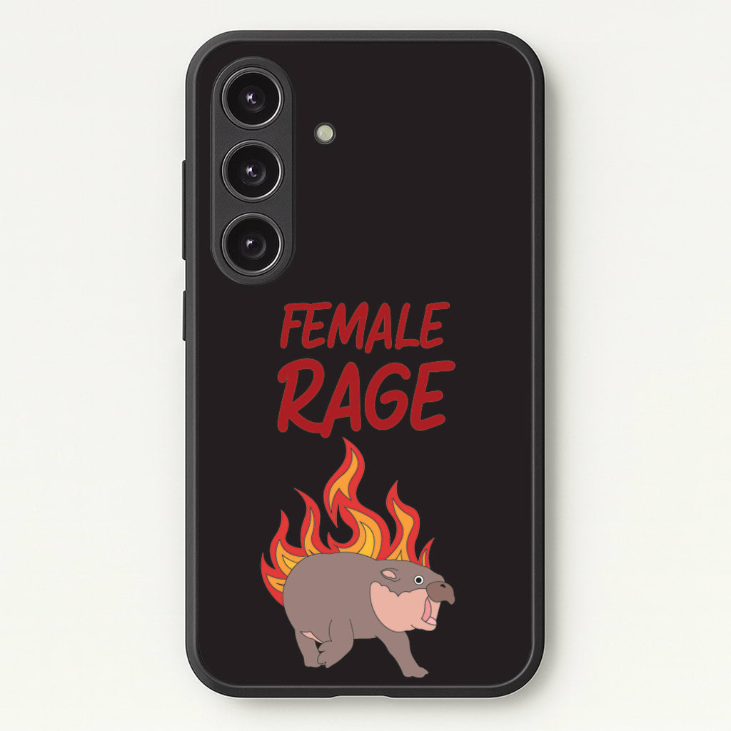 Female Rage  - Moo Deng Phone Case for Galaxy S24