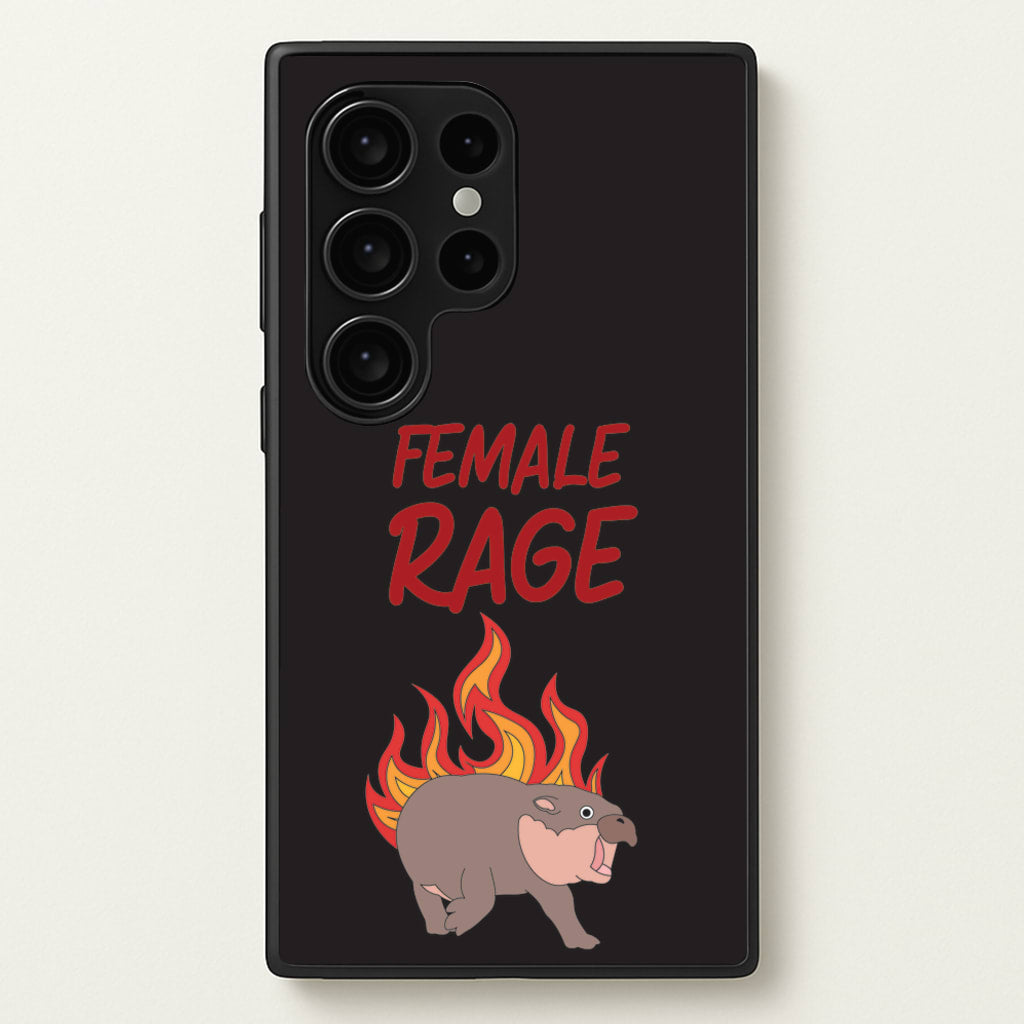 Female Rage  - Moo Deng Phone Case for Galaxy S24 Ultra