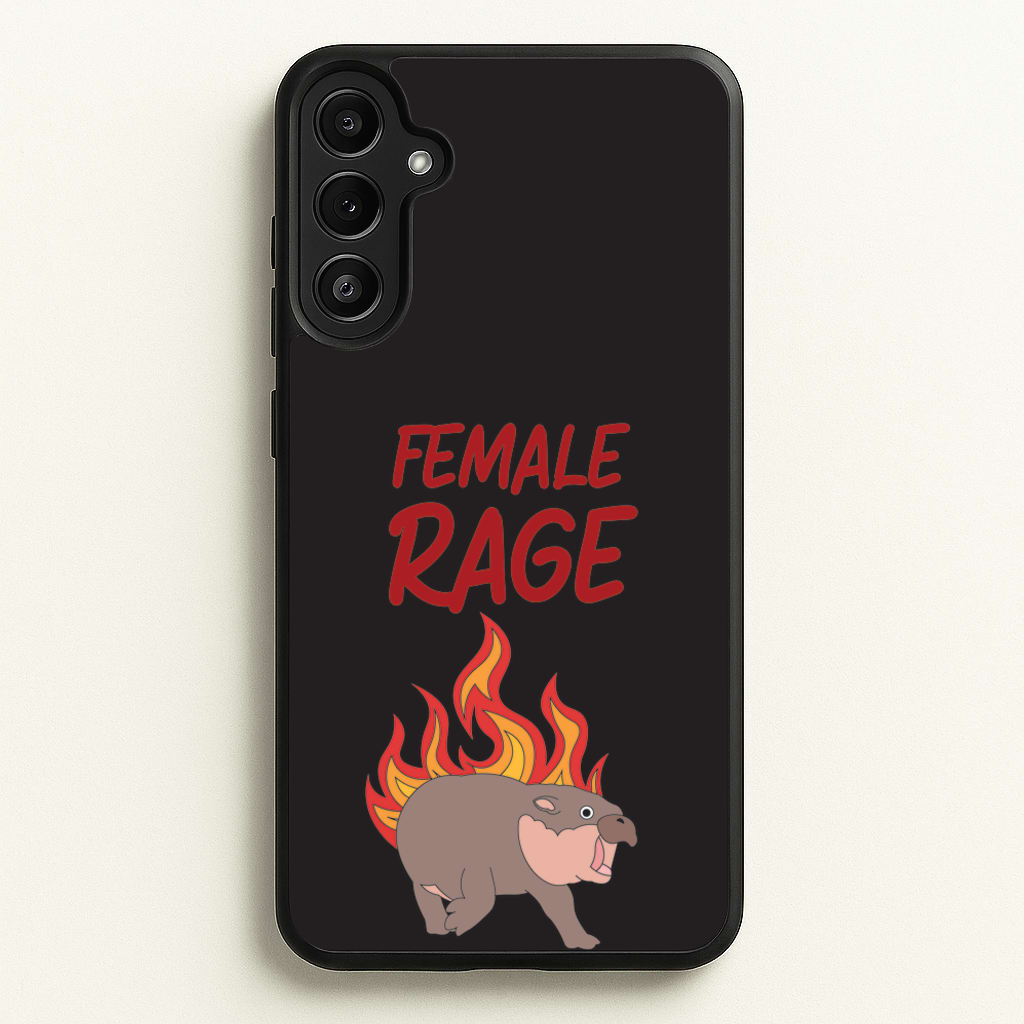 Female Rage  - Moo Deng Phone Case for Galaxy A34