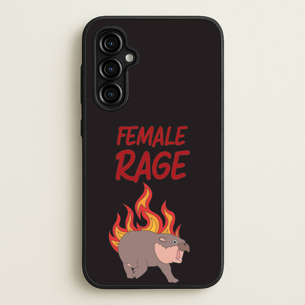 Female Rage  - Moo Deng Phone Case for Galaxy A54