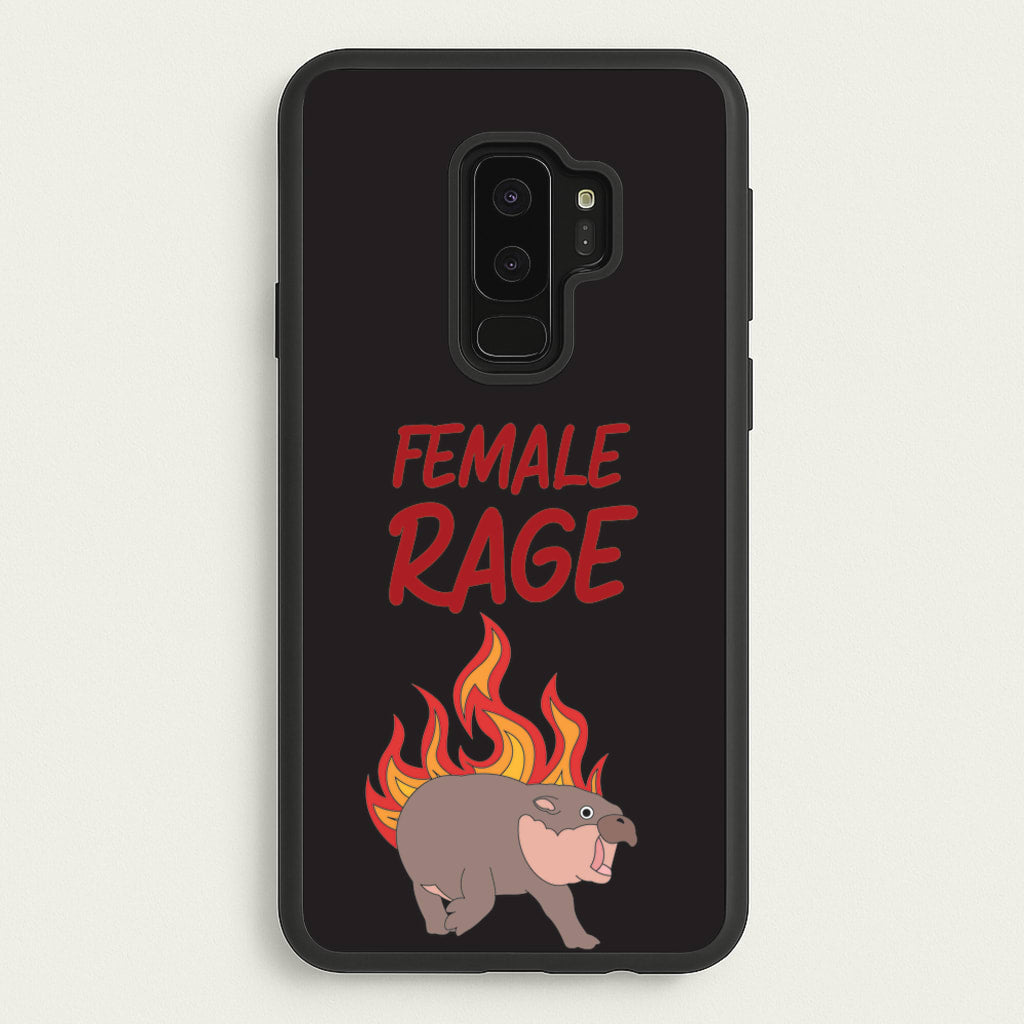 Female Rage  - Moo Deng Phone Case for Galaxy S9 Plus