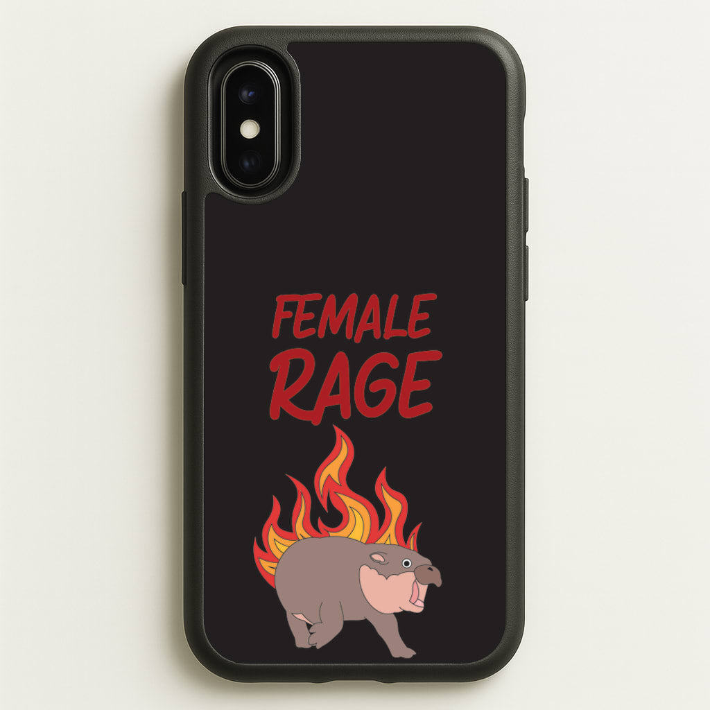 Female Rage  - Moo Deng Phone Case for iPhone X / XS