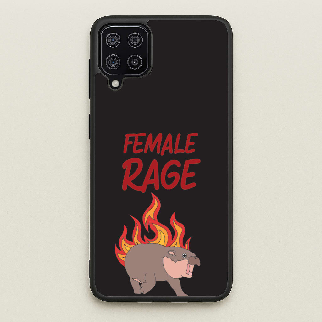 Female Rage  - Moo Deng Phone Case for Galaxy A12