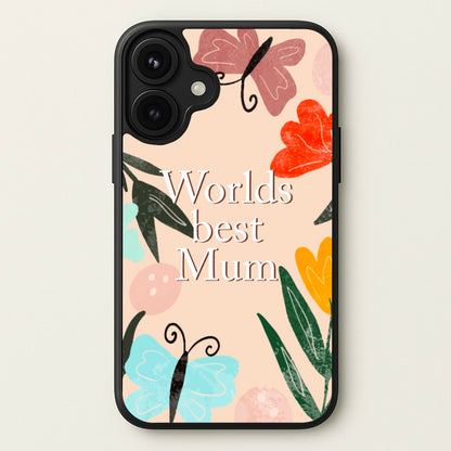 Worlds Best Mum - Floral Mother's Day Phone Case for iPhone 17