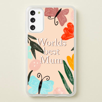 Worlds Best Mum - Floral Mother's Day  - Mother's Day Phone Case for Galaxy A41