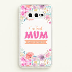 Best Mum In The World  - Christmas Phone Case for Galaxy S10e