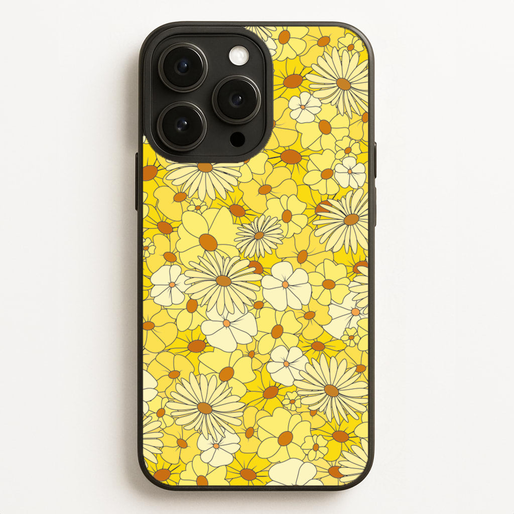 Yellow Flower Pattern - Mothers Day  - Mother's Day Phone Case for iPhone 16 Pro Max