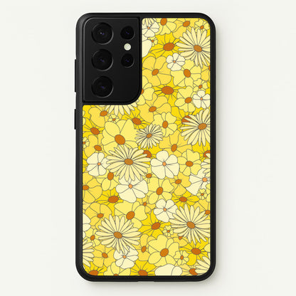 Yellow Flower Pattern - Mothers Day  - Mother's Day Phone Case for Galaxy S21 Ultra