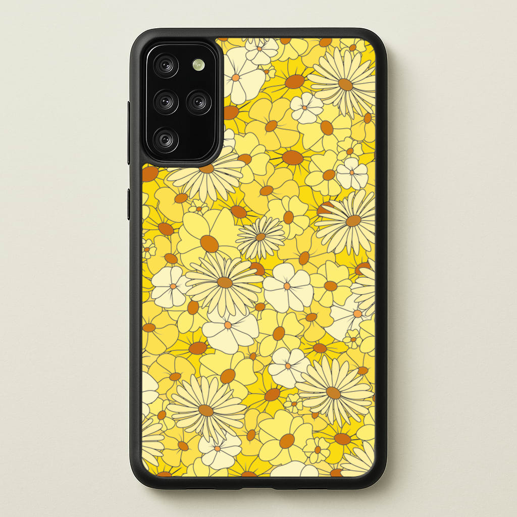 Yellow Flower Pattern - Mothers Day  - Mother's Day Phone Case for Galaxy S20 Plus