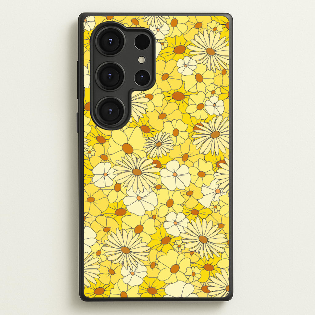 Yellow Flower Pattern - Mothers Day  - Mother's Day Phone Case for Galaxy S25 Ultra