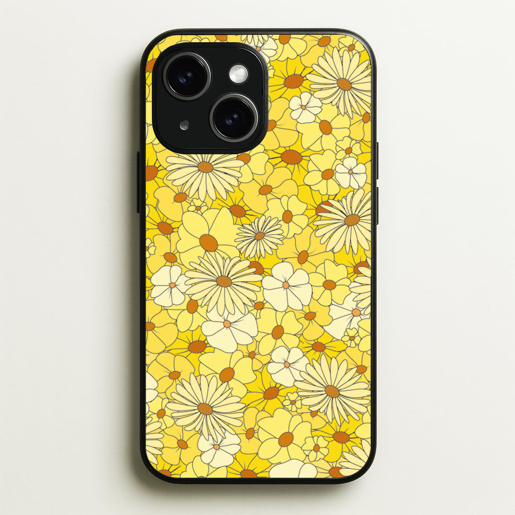 Yellow Flower Pattern - Mothers Day  - Mother's Day Phone Case for iPhone 15 Plus