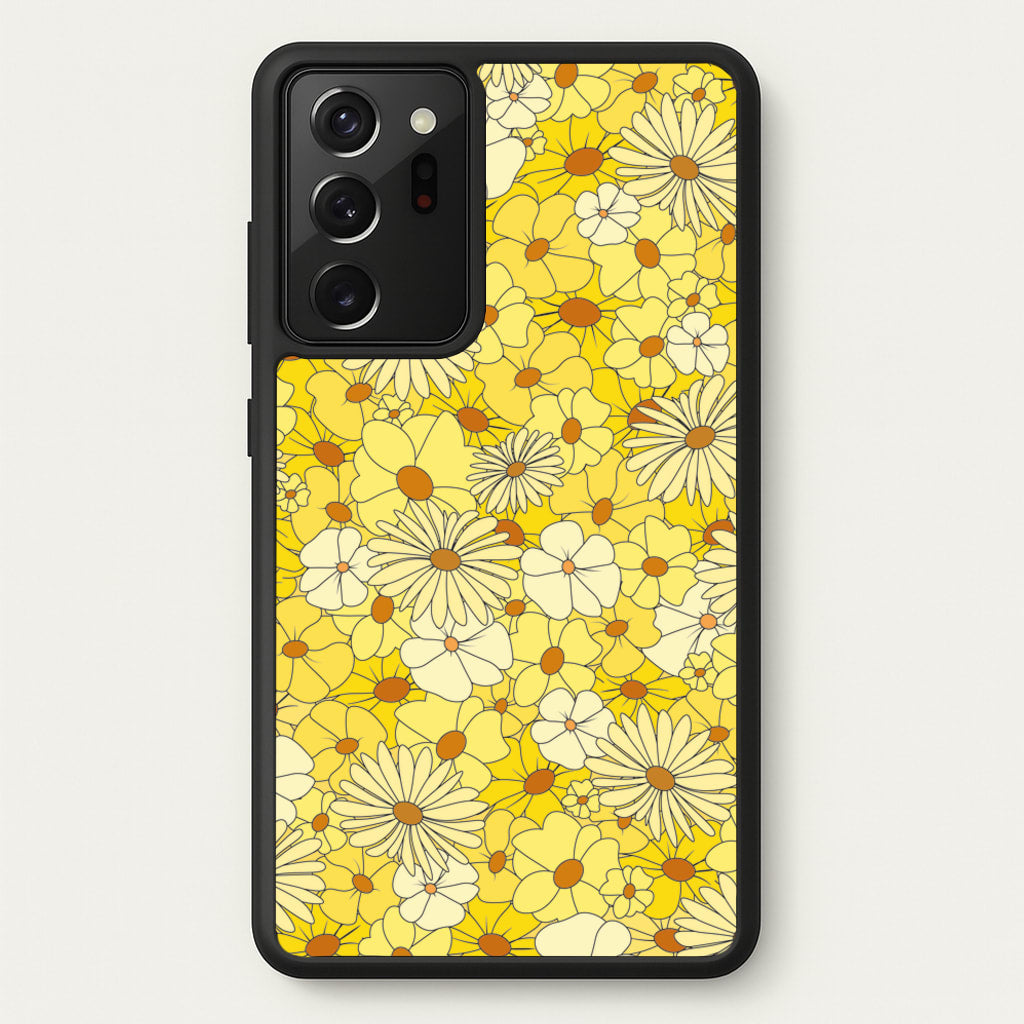 Yellow Flower Pattern - Mothers Day  - Mother's Day Phone Case for Galaxy Note 20 Ultra