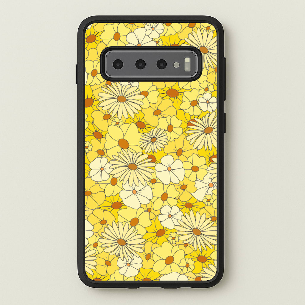 Yellow Flower Pattern - Mothers Day  - Mother's Day Phone Case for Galaxy S10