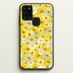 Yellow Flower Pattern - Mothers Day  - Mother's Day Phone Case for Galaxy A21s